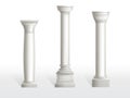 Antique classic stone ornate roman, greece pillars Royalty Free Stock Photo