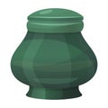 Antique classic urn icon, vintage green amphora