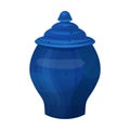 Antique classical vase in bright blue color