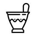 antique clay crockery line icon vector illustration