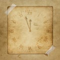 Antique clock face with hours Royalty Free Stock Photo