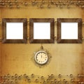 Antique clock face with lace Royalty Free Stock Photo