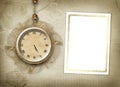 Antique clock face with lace Royalty Free Stock Photo