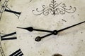Antique clock face with roman numerals Royalty Free Stock Photo