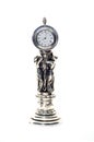 Antique clock with figurines of women. Royalty Free Stock Photo