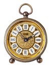 Antique clock isolated. Royalty Free Stock Photo