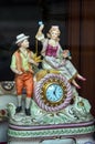 Antique clock porcelain Royalty Free Stock Photo