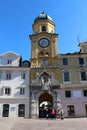 Antique clock tower building