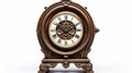 Antique Clock on White Background generated by AI tool