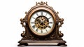 Antique Clock on White Background generated by AI tool