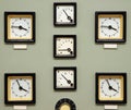 Antique clocks on wall
