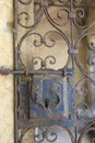 Antique closed iron gate