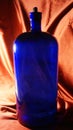 Antique cobalt blue apothecary bottle Royalty Free Stock Photo