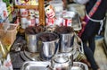 Antique coffee equipment in a coffee shop at Bangkapi Market, Bangkok