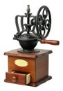 Antique coffee mill, isolated Royalty Free Stock Photo