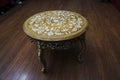 Antique Coffee Table with Flower Patterns