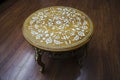 Antique Coffee Table with Flower Patterns