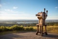 antique coin-operated telescope at a scenic viewpoint