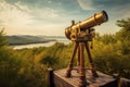 antique coin-operated telescope at a scenic viewpoint