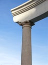 Antique colonnade fragment on a background of the sunset sky Royalty Free Stock Photo