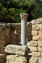 Antique column in Agrippa palace, Israel Royalty Free Stock Photo