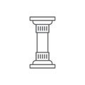 Antique Column pillar vector icon concept, isolated on white background Royalty Free Stock Photo