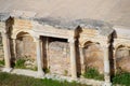 Antique columns and arches in the Hierapolis amphitheater