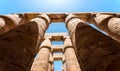 Antique columns in a karnak temple in luxor