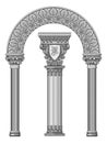 Antique columns vector