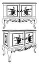 Antique Commode Vector 08