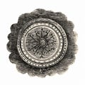 Antique Compass Illustration In Igbo Ibo Art Style