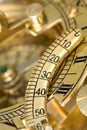 Antique compass with sundial. Royalty Free Stock Photo