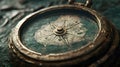 Antique compass on textured background for navigation theme Royalty Free Stock Photo