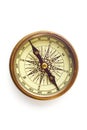 Antique Compass on White Royalty Free Stock Photo
