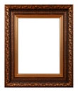 Antique coper frame isolated on the white background Royalty Free Stock Photo