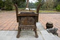 An Antique Copper Censer At Mausoleum Of Minh Mang In Thua Thien - Hue, Vietnam. Royalty Free Stock Photo