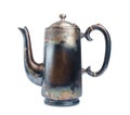 Antique copper kettle isolated on a white background Royalty Free Stock Photo