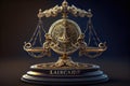 antique copper scales - Libra astrological horoscope sign concept - Generative AI