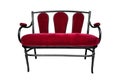 Antique couch, red bench