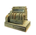 Antique crank-operated cash register Royalty Free Stock Photo