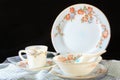 Antique crockery set , set of tableware Royalty Free Stock Photo