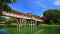 Antique cross bridge of Sanam Chan Palace