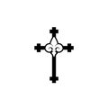 Antique cross fleur de lis icon isolated on white background Royalty Free Stock Photo