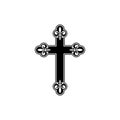 Antique cross fleur de lis icon isolated on white background Royalty Free Stock Photo