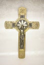 Antique cross, Jesus Christ Crucifix, blessing Royalty Free Stock Photo