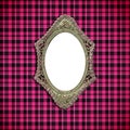 Antique Curve frame on fabric Royalty Free Stock Photo