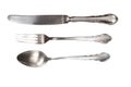 Antique cutlery isolated. Royalty Free Stock Photo