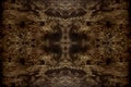 Antique dark brown black wooden panel with abstract grain pattern