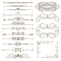 Antique decorative elements, set page dividers.