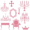 Antique design element set Royalty Free Stock Photo